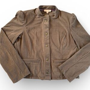 Philosophy Republic Clothing Brown Knit Snap Detail Jacket Cardigan Large